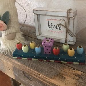 Art Deco Ceramic Menorah